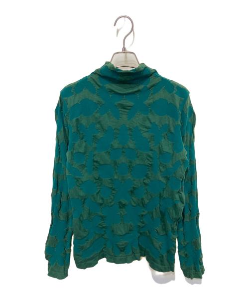 HaaT（ハート）Haat (ハート) ジャガードモックネックカットソー グリーン サイズ:2の古着・服飾アイテム