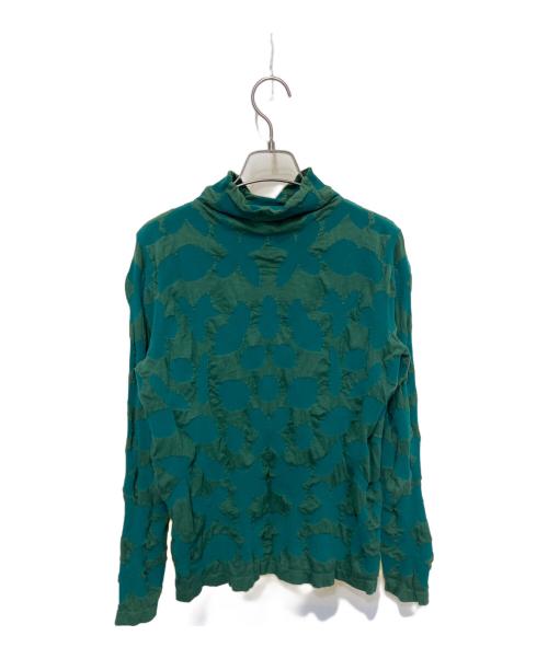 HaaT（ハート）Haat (ハート) ジャガードモックネックカットソー グリーン サイズ:2の古着・服飾アイテム