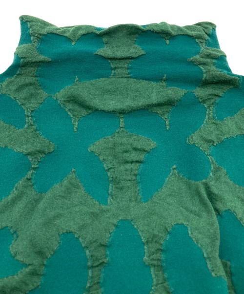 HaaT（ハート）Haat (ハート) ジャガードモックネックカットソー グリーン サイズ:2の古着・服飾アイテム