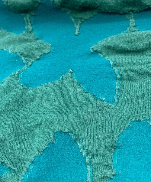 HaaT（ハート）Haat (ハート) ジャガードモックネックカットソー グリーン サイズ:2の古着・服飾アイテム