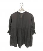 23区×LIBECOニジュウサンク×リベコ）の古着「リネン ティアード チュニック ブラウス」｜オリーブ