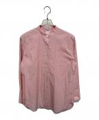 23区ニジュウサンク）の古着「CANCLINI バンドカラー シャツ」｜ピンク