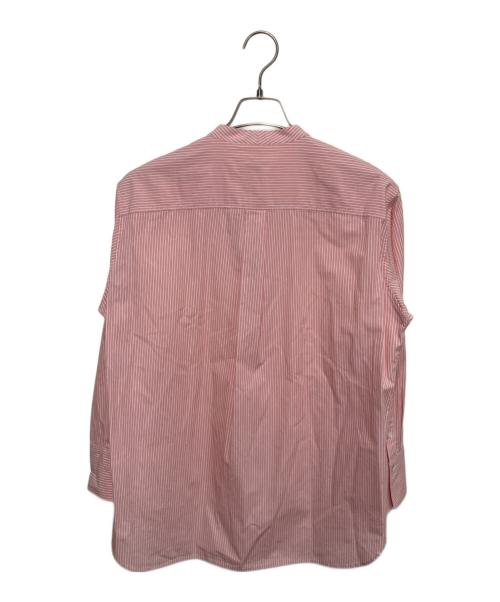 23区（ニジュウサンク）23区 (ニジュウサンク) CANCLINI バンドカラー シャツ ピンク サイズ:38の古着・服飾アイテム
