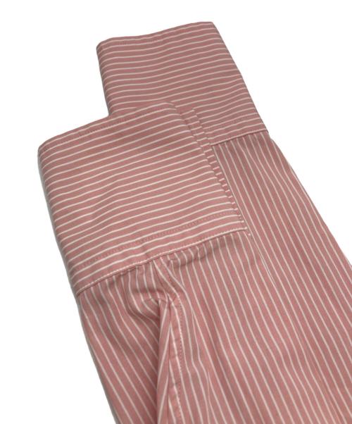 23区（ニジュウサンク）23区 (ニジュウサンク) CANCLINI バンドカラー シャツ ピンク サイズ:38の古着・服飾アイテム