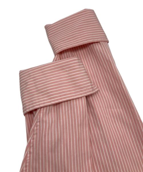 23区（ニジュウサンク）23区 (ニジュウサンク) CANCLINI バンドカラー シャツ ピンク サイズ:38の古着・服飾アイテム