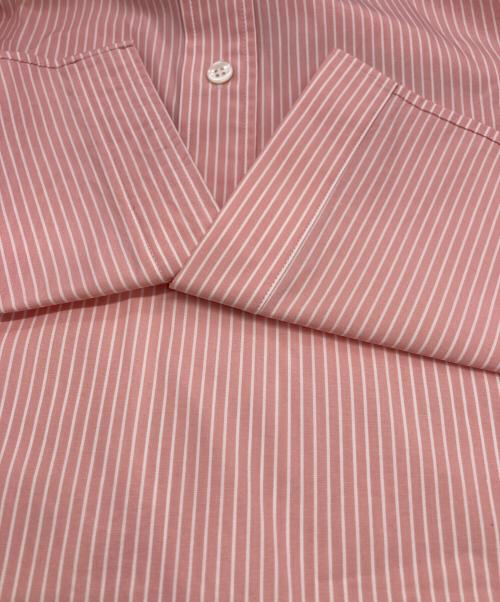 23区（ニジュウサンク）23区 (ニジュウサンク) CANCLINI バンドカラー シャツ ピンク サイズ:38の古着・服飾アイテム