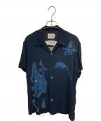 Hysteric Glamourヒステリックグラマー）の古着「GRIM REAPER オープンカラーシャツ」｜ブラック