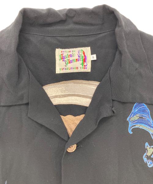 Hysteric Glamour（ヒステリックグラマー）Hysteric Glamour (ヒステリックグラマー) GRIM REAPER オープンカラーシャツ ブラック サイズ:Ｓの古着・服飾アイテム