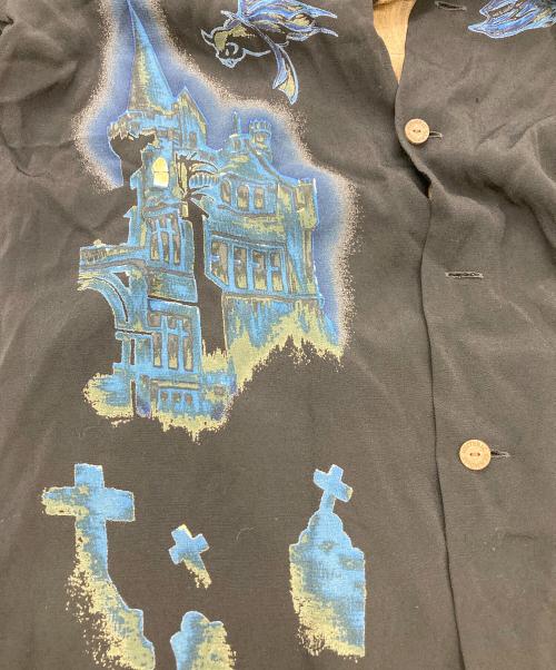 Hysteric Glamour（ヒステリックグラマー）Hysteric Glamour (ヒステリックグラマー) GRIM REAPER オープンカラーシャツ ブラック サイズ:Ｓの古着・服飾アイテム