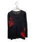YOHJI YAMAMOTO (ヨウジヤマモト) グラフィックデザインカットソー ブラック×レッド サイズ:2：6000円