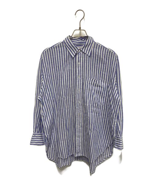 Spick and Span（スピック＆スパン）Spick and Span (スピックアンドスパン) コットンリネンルーズシャツ ブルー×ホワイト サイズ:表記なしの古着・服飾アイテム