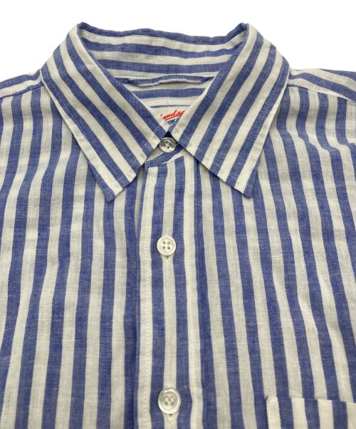 Spick and Span（スピック＆スパン）Spick and Span (スピックアンドスパン) コットンリネンルーズシャツ ブルー×ホワイト サイズ:表記なしの古着・服飾アイテム