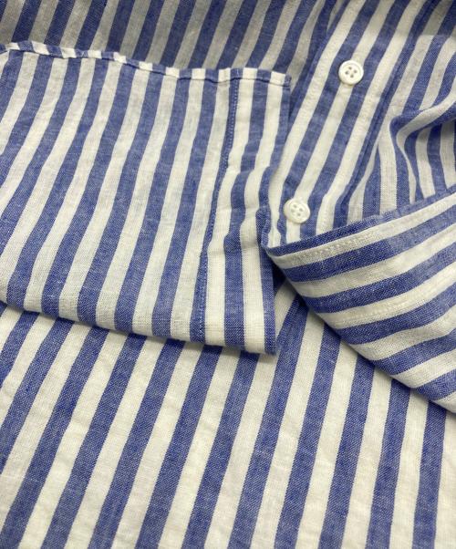 Spick and Span（スピック＆スパン）Spick and Span (スピックアンドスパン) コットンリネンルーズシャツ ブルー×ホワイト サイズ:表記なしの古着・服飾アイテム