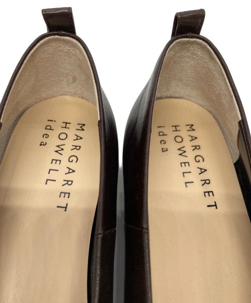 MARGARET HOWELL idea（マーガレット ハウエル アイディア）MARGARET HOWELL idea (マーガレット ハウエル アイディア) ラウンドトゥフラットパンプス ブラウン サイズ:24㎝の古着・服飾アイテム