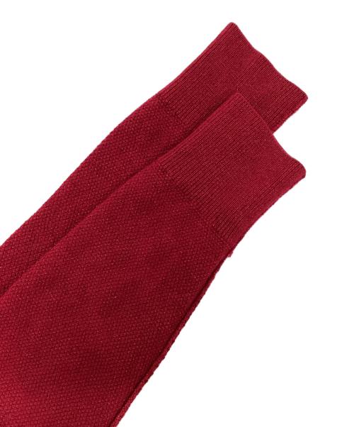 LANVIN en Bleu（ランバンオンブルー）LANVIN en Bleu (ランバンオンブルー) Aラインニットワンピース レッド サイズ:38の古着・服飾アイテム