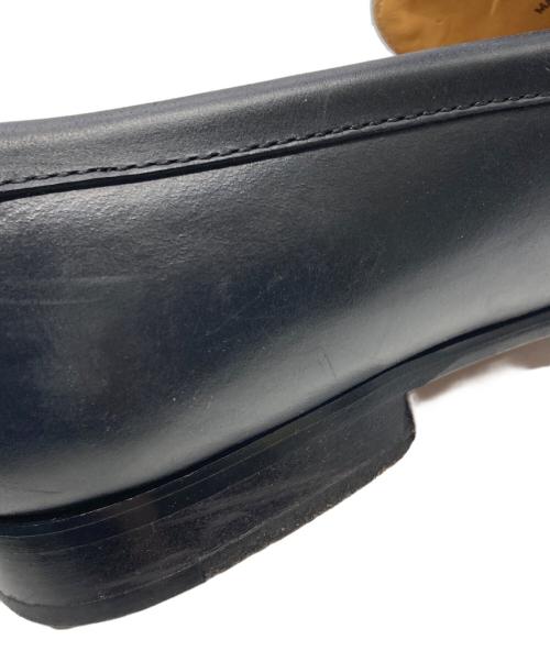 REGAL（リーガル）REGAL (リーガル) 編み込みロングノーズレザーローファー ブラック サイズ:25の古着・服飾アイテム