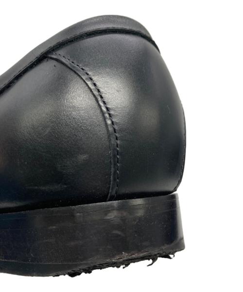 REGAL（リーガル）REGAL (リーガル) 編み込みロングノーズレザーローファー ブラック サイズ:25の古着・服飾アイテム