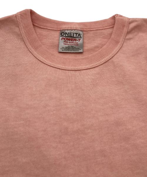 BEAMS T（ビームス ティー）BEAMS T (ビームスティー) ONEITA ピグメントダイTシャツ ピンク サイズ:Ｍの古着・服飾アイテム