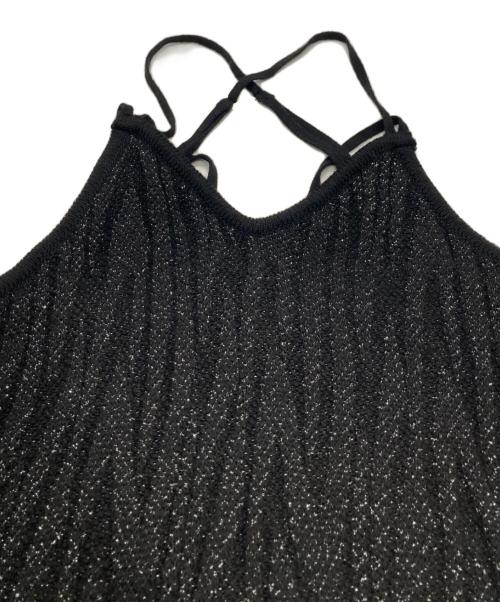 MURRAL（ミューラル）MURRAL (ミューラル) フロストニットキャミソールドレス ブラック サイズ:1の古着・服飾アイテム