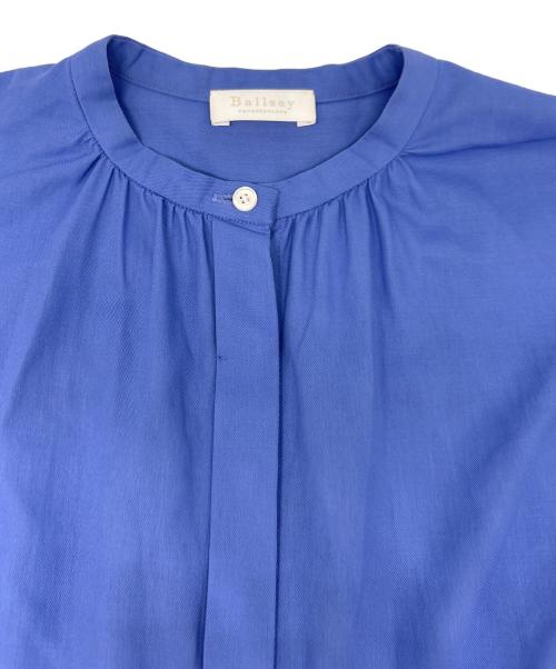 BALLSEY（ボールジィ）BALLSEY (ボールジィ) クリスタルコットン ハーフスリーブブラウス ブルー サイズ:36の古着・服飾アイテム