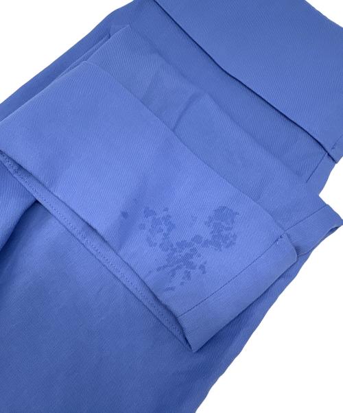 BALLSEY（ボールジィ）BALLSEY (ボールジィ) クリスタルコットン ハーフスリーブブラウス ブルー サイズ:36の古着・服飾アイテム