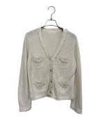 La boutique BonBonラブティックボンボン）の古着「綿麻ラメバスケットニットカーディガン」｜アイボリー