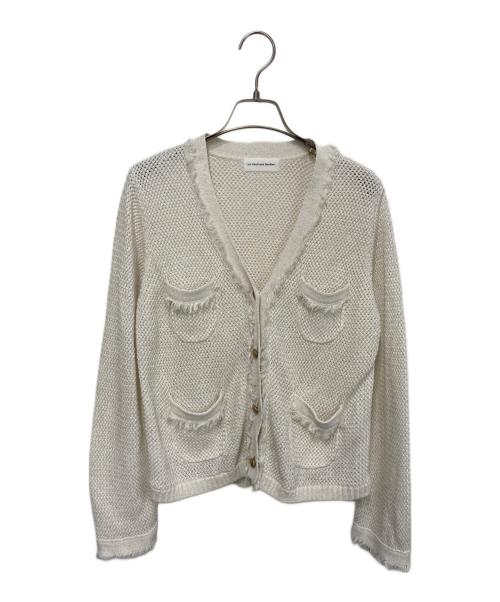 La boutique BonBon（ラブティックボンボン）La boutique BonBon (ラブティックボンボン) 綿麻ラメバスケットニットカーディガン アイボリー サイズ:FREEの古着・服飾アイテム