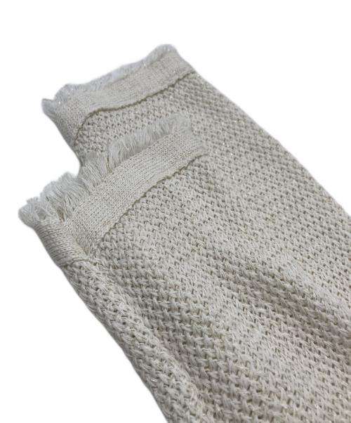 La boutique BonBon（ラブティックボンボン）La boutique BonBon (ラブティックボンボン) 綿麻ラメバスケットニットカーディガン アイボリー サイズ:FREEの古着・服飾アイテム