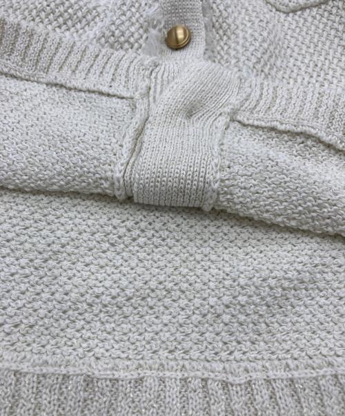 La boutique BonBon（ラブティックボンボン）La boutique BonBon (ラブティックボンボン) 綿麻ラメバスケットニットカーディガン アイボリー サイズ:FREEの古着・服飾アイテム