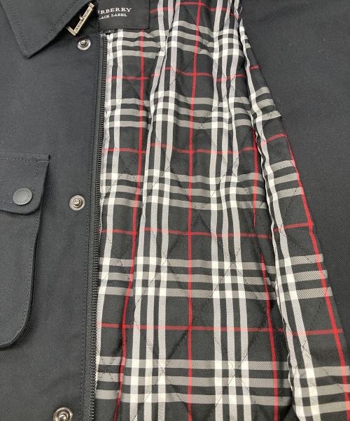 BURBERRY BLACK LABEL（バーバリーブラックレーベル）BURBERRY BLACK LABEL (バーバリーブラックレーベル) 裏チェックフィールドジャケット ブラック サイズ:Lの古着・服飾アイテム