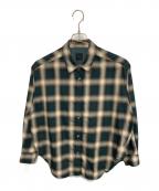 Spick and Spanスピック＆スパン）の古着「TRツイルチェックシャツ」｜グリーン×ブラウン