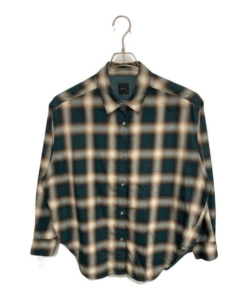Spick and Span（スピック＆スパン）Spick and Span (スピックアンドスパン) TRツイルチェックシャツ グリーン×ブラウン サイズ:表記なしの古着・服飾アイテム