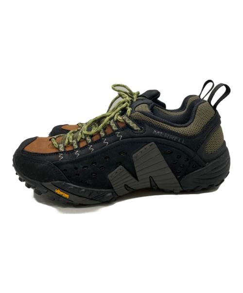 MERRELL（メレル）MERRELL (メレル) インターセプト / トレッキングシューズ ブラック×グリーン サイズ:US7/UK6.5/EUR40の古着・服飾アイテム