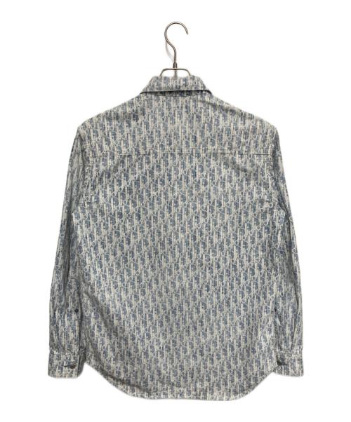Christian Dior（クリスチャン ディオール）Christian Dior (クリスチャン ディオール) オブリーク柄コットンデニムシャツ ブルー サイズ:38の古着・服飾アイテム