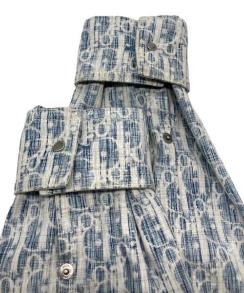 Christian Dior（クリスチャン ディオール）Christian Dior (クリスチャン ディオール) オブリーク柄コットンデニムシャツ ブルー サイズ:38の古着・服飾アイテム