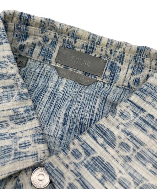Christian Dior（クリスチャン ディオール）Christian Dior (クリスチャン ディオール) オブリーク柄コットンデニムシャツ ブルー サイズ:38の古着・服飾アイテム