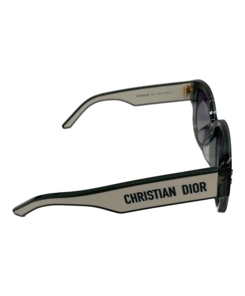 Christian Dior（クリスチャン ディオール）Christian Dior (クリスチャン ディオール) サングラス グリーン×ホワイト サイズ:55□19 140の古着・服飾アイテム