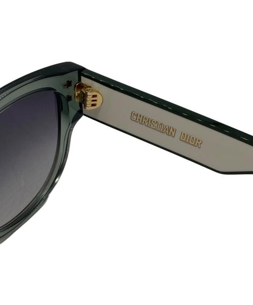Christian Dior（クリスチャン ディオール）Christian Dior (クリスチャン ディオール) サングラス グリーン×ホワイト サイズ:55□19 140の古着・服飾アイテム