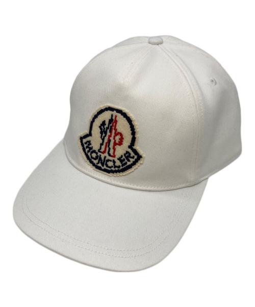 MONCLER（モンクレール）MONCLER (モンクレール) ワッペンベースボールキャップ ホワイトの古着・服飾アイテム