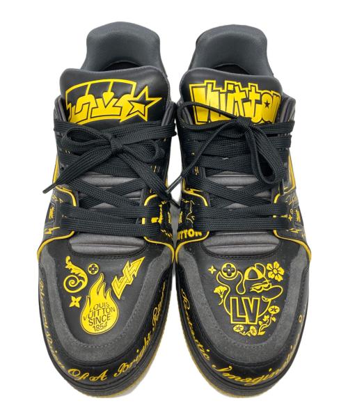 LOUIS VUITTON（ルイ ヴィトン）LOUIS VUITTON (ルイ ヴィトン) LV Trainer Graffiti /LVトレイナー グラフィティ/ ハイカットスニーカー   ブラック サイズ:8.5の古着・服飾アイテム