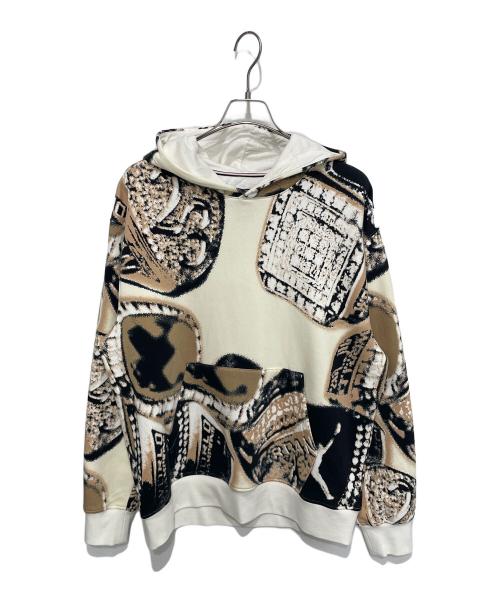 JORDAN（ジョーダン）JORDAN (ジョーダン) M J MVP AOP フリース プルオーバー アイボリー サイズ:Lの古着・服飾アイテム