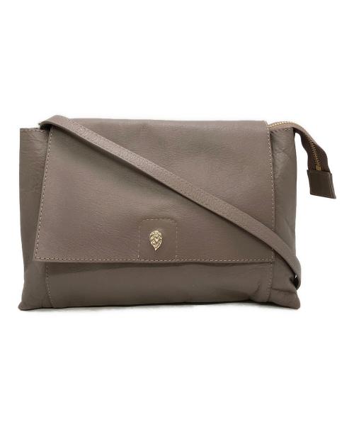 HELEN KAMINSKI（ヘレンカミンスキー）HELEN KAMINSKI (ヘレンカミンスキー) レザーショルダーバッグ ベージュの古着・服飾アイテム