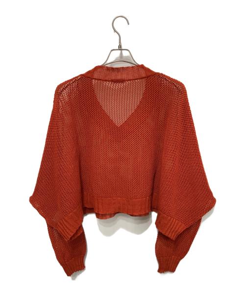 LESAGE（レサージュ）LESAGE (レサージュ) メッシュワイドVネックプルオーバー オレンジ サイズ:FREEの古着・服飾アイテム