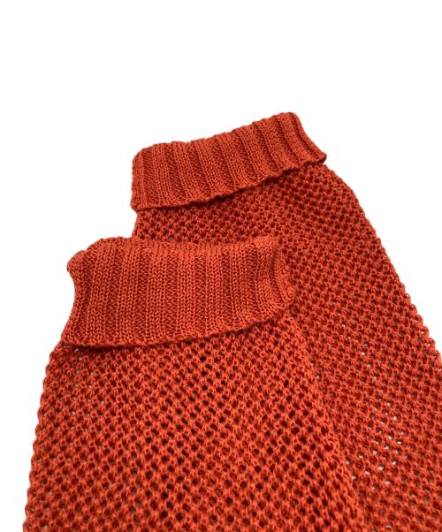 LESAGE（レサージュ）LESAGE (レサージュ) メッシュワイドVネックプルオーバー オレンジ サイズ:FREEの古着・服飾アイテム