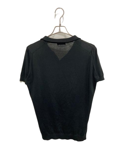 JOHN SMEDLEY（ジョンスメドレー）JOHN SMEDLEY (ジョンスメドレー) コットン スキッパーポロシャツ ブラック サイズ:Ｓの古着・服飾アイテム