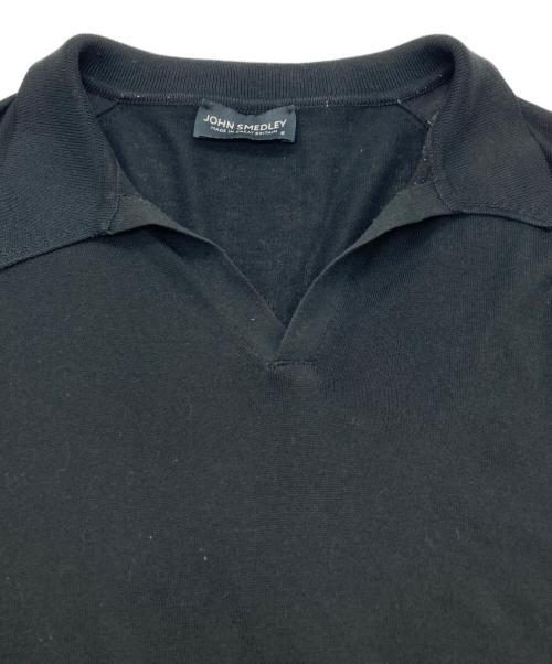 JOHN SMEDLEY（ジョンスメドレー）JOHN SMEDLEY (ジョンスメドレー) コットン スキッパーポロシャツ ブラック サイズ:Ｓの古着・服飾アイテム