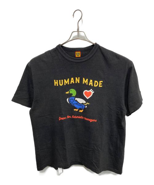 HUMAN MADE（ヒューマンメイド）HUMAN MADE (ヒューマンメイド) ダッグプリントTシャツ/ ロゴプリントTシャツ ブラック サイズ:2XLの古着・服飾アイテム