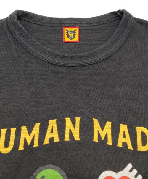 HUMAN MADE（ヒューマンメイド）HUMAN MADE (ヒューマンメイド) ダッグプリントTシャツ/ ロゴプリントTシャツ ブラック サイズ:2XLの古着・服飾アイテム