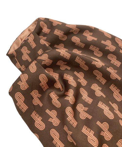 ROPE（ロペ）ROPE (ロペ) モノグラムツイルカシュクール風ワンピース ブラウン サイズ:38 未使用品の古着・服飾アイテム