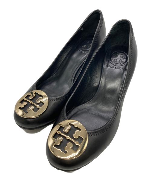 TORY BURCH（トリーバーチ）TORY BURCH (トリーバーチ) サリーウェッジ パンプス ブラック サイズ:6 1/2の古着・服飾アイテム